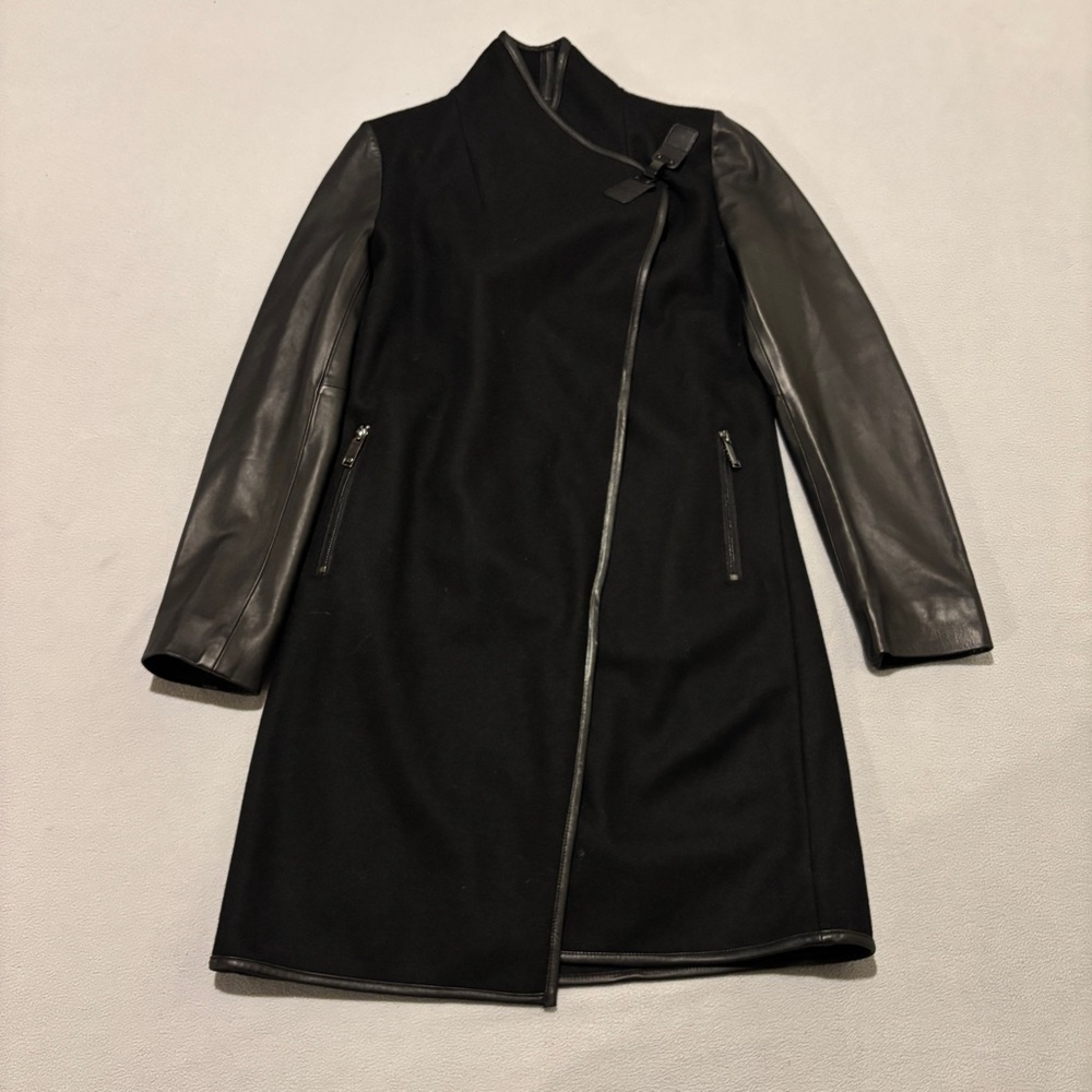 Danier Donica Jacket Black Wool Blend Preppy Dark Academia Casual Size 2XS XXS